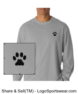 Cat Paw Badger Long Sleeve Tshirt Design Zoom